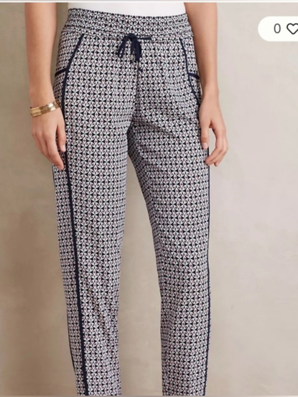 Anthropologie Hei Hei Ikat Jogger Pants Rayon Size XS Relaxed
